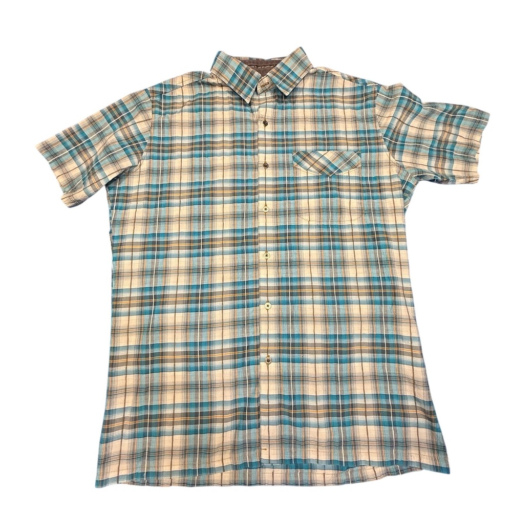 Kuhl plaid short sleeve shirt Mens Medium - Picture 2 of 11